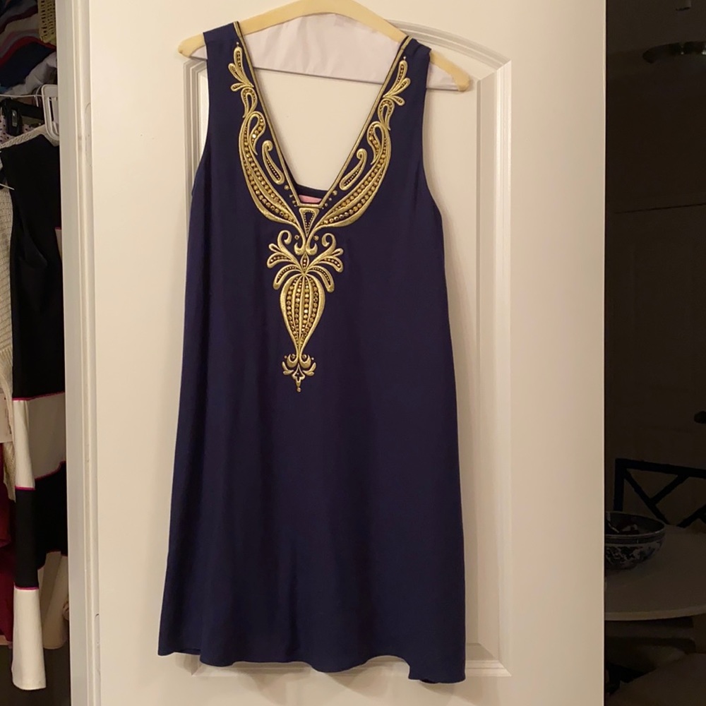 Lilly Pulitzer Navy Flowy Dress